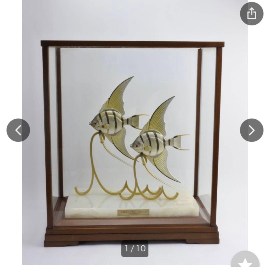 TAKEHIKO武比古　日本伝統工芸銀製エンゼルフィッシュ2号2匹44万の品