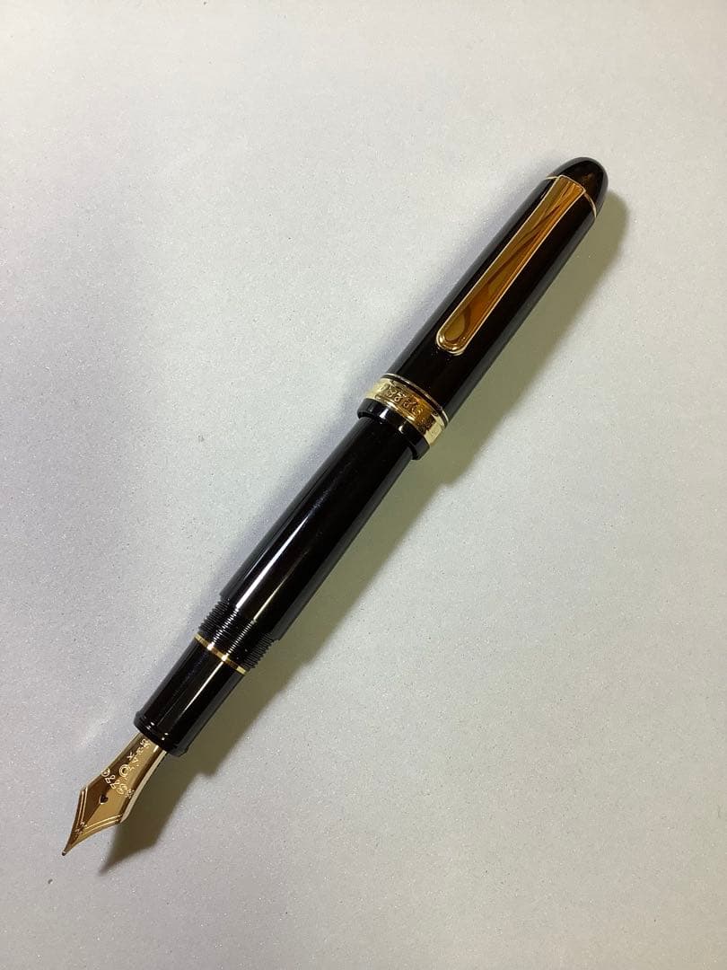 プラチナの万年筆 3776　ブラックインブラック　ペン先: M 【おまけ有り】