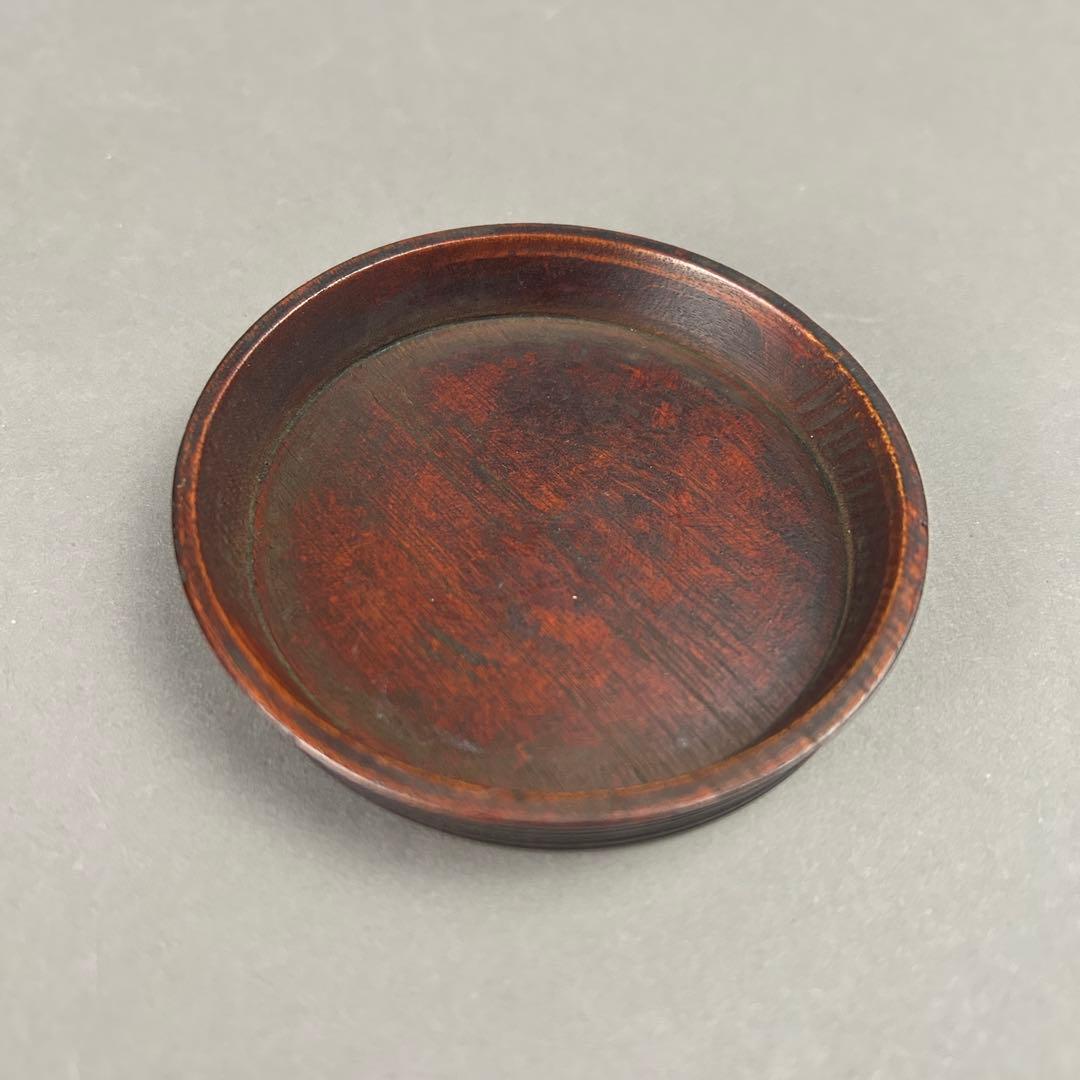 漆器椿梅花香合 初代象谷作　茶道具　骨董　彫刻