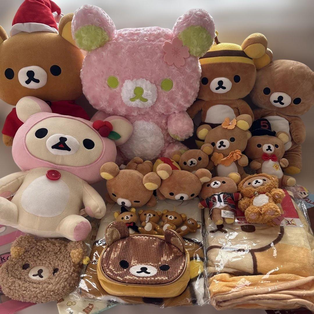 リラックマぬいぐるみ　ブランケット　ナフキン　クリアファイル　レトロ　まとめ売り