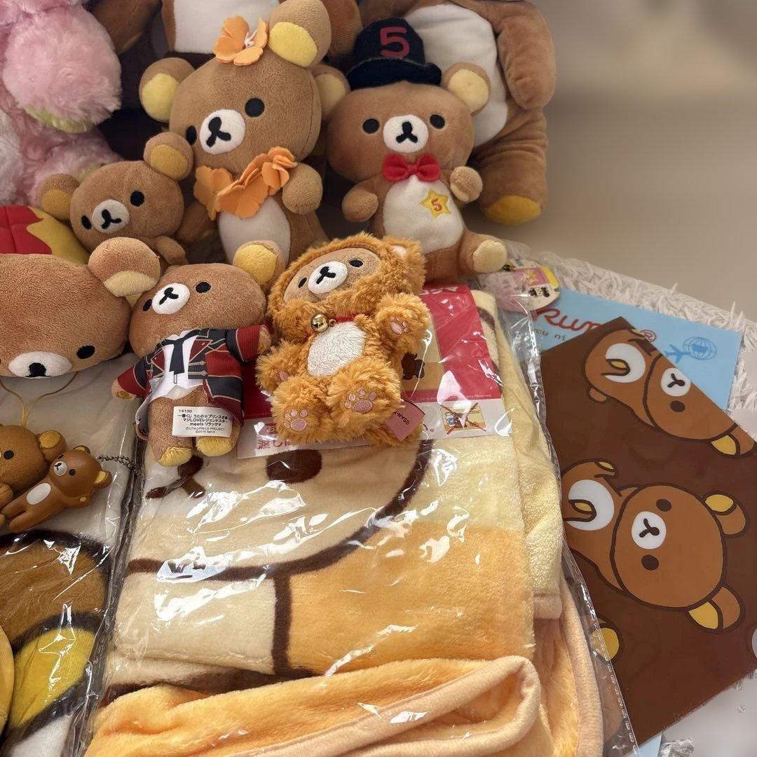 リラックマぬいぐるみ　ブランケット　ナフキン　クリアファイル　レトロ　まとめ売り