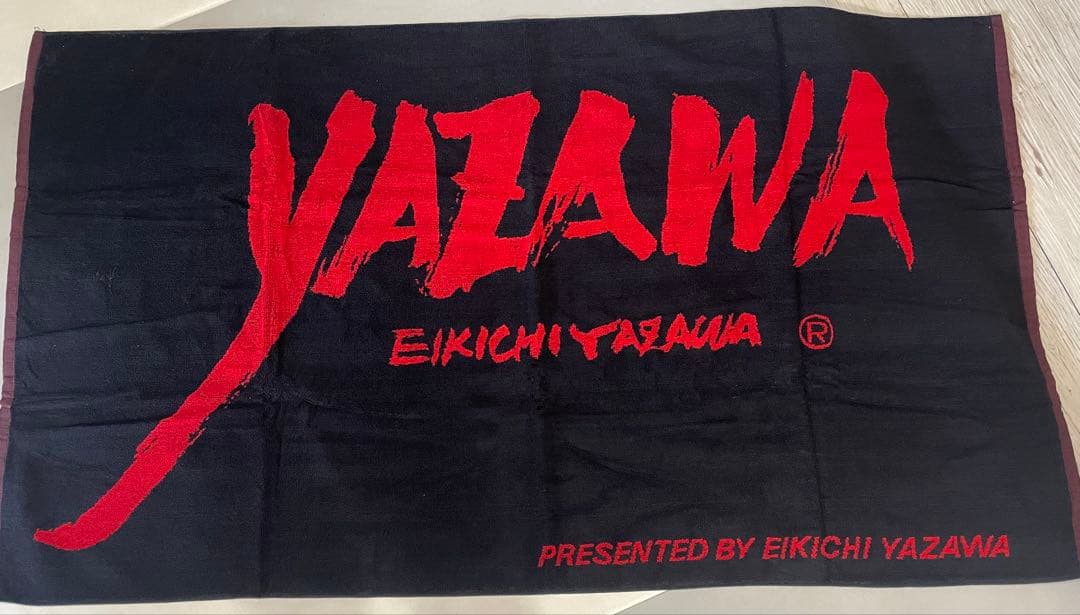 矢沢永吉 SBT スペシャルビーチタオル (フデ/リバーシブル)黒赤