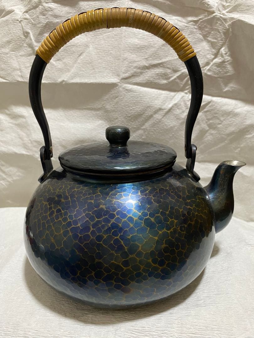 玉川堂 紫金色湯沸 銅器