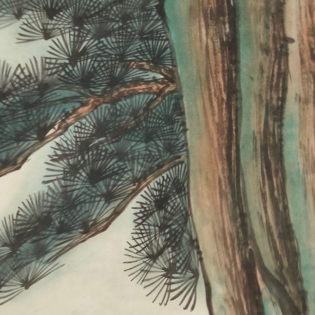 中国画 張大千 長松高士図 掛軸｜人物画｜紙本｜中堂サイズ｜床の間・和室装飾