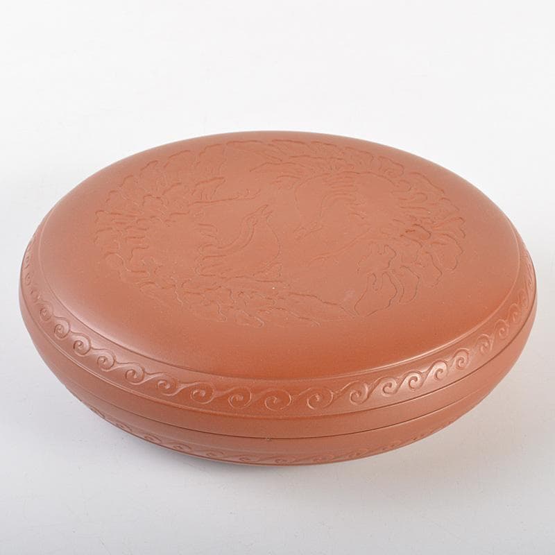 みーこさん人間国宝金渓堂　伊藤赤水造　陶製　菓子器　共布共箱　VR7367