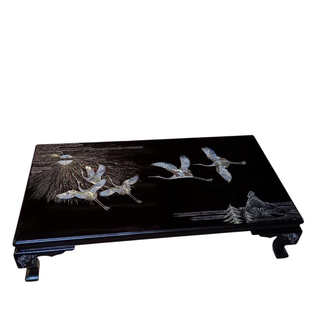 螺鈿 鶴の絵柄 テーブル