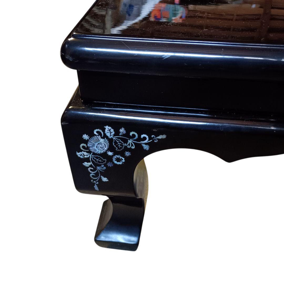 螺鈿 鶴の絵柄 テーブル