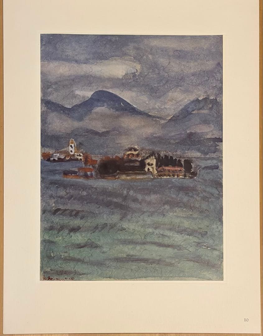 梅原龍三郎「STREASA 1958 」ストレーザ 画集 額絵 限定版 彌生画廊