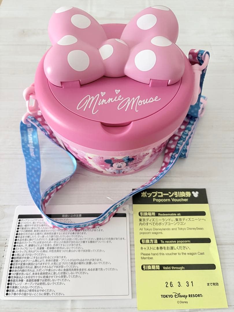 【未使用】ミニーのファンダーランド パルパルーザ ポップコーンバゲット　引換券