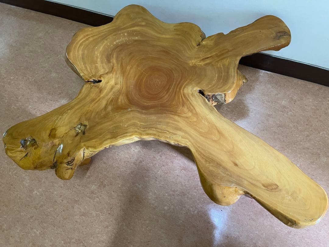 天然木一枚板 脚付き 座卓 センターテーブル 花台