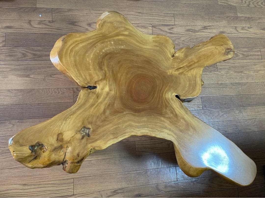 天然木一枚板 脚付き 座卓 センターテーブル 花台