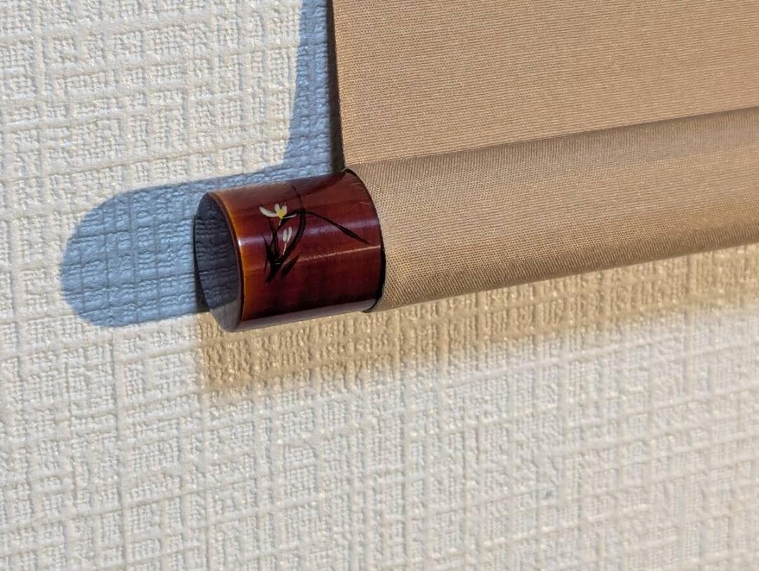 【真作】掛軸　扇面和歌書　気品ある金砂子装飾　雅趣溢れる一品　T123