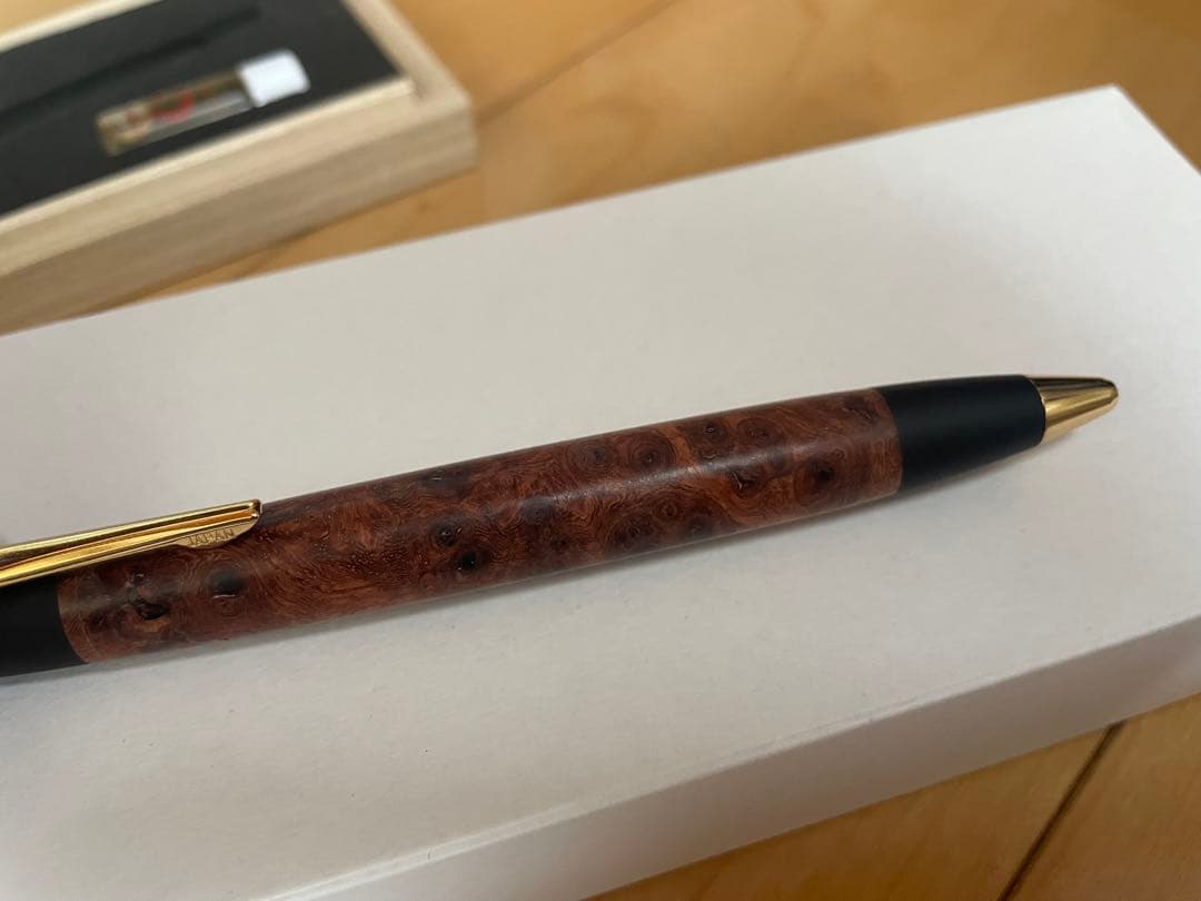 野原工芸　特上花梨瘤　スタンダードボールペンゴールド
