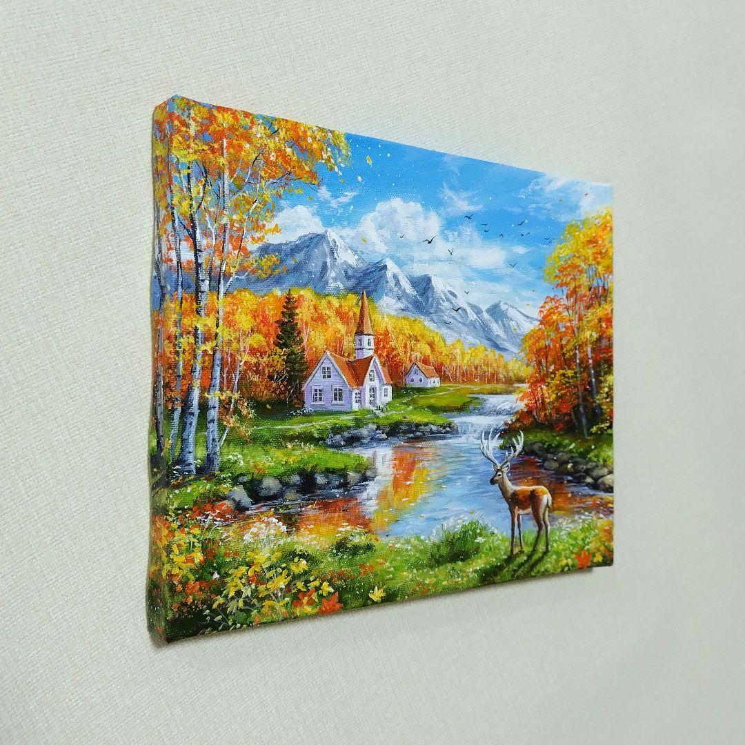 そ*る様 【秋の訪れ】アクリル画 F3 風景画 絵画