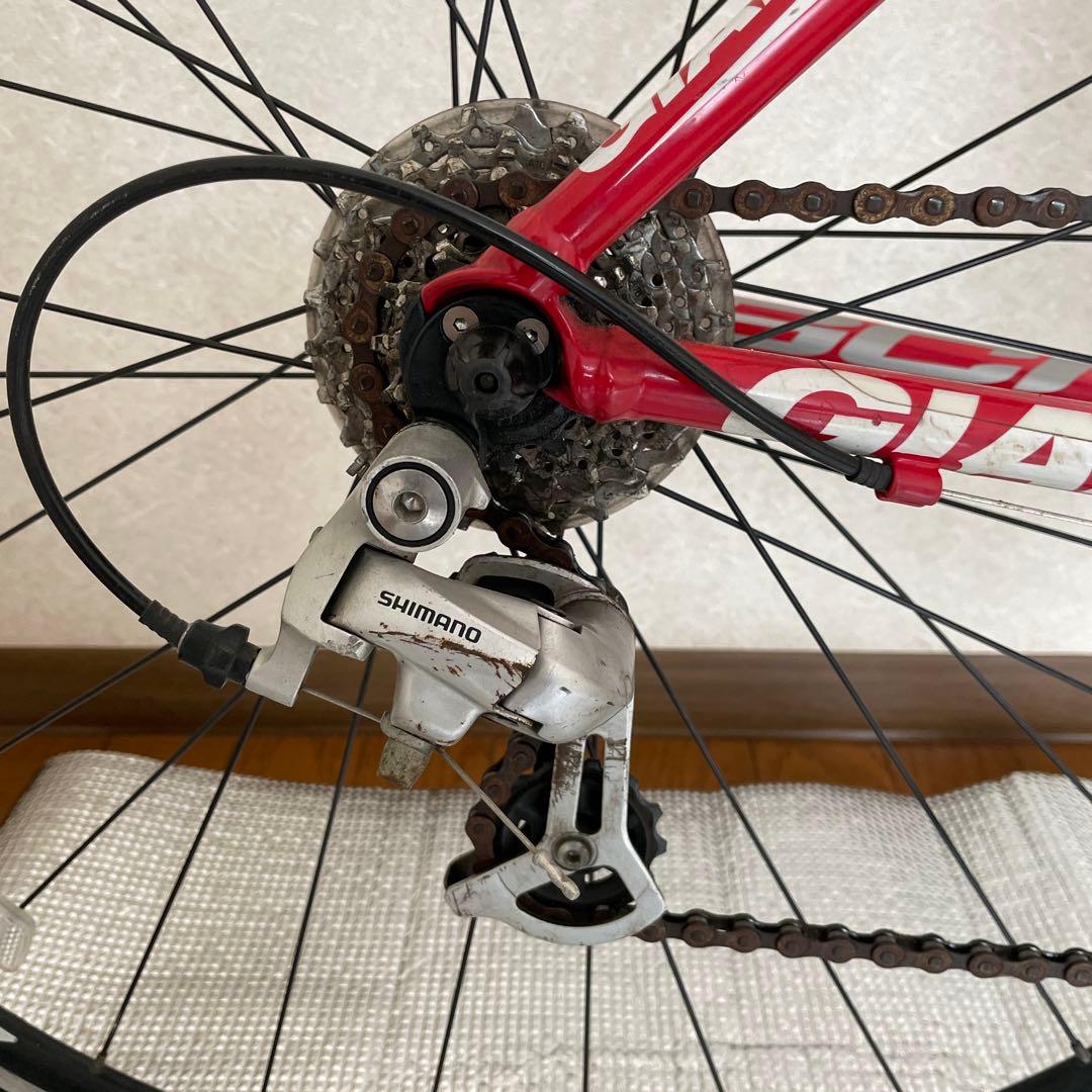 GIANT レッド ロードバイク SHIMANO