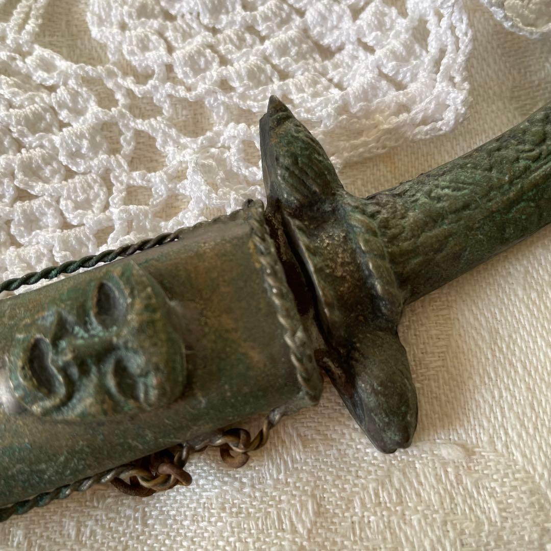 アンティーク　ペーパーナイフ　ナイフ　短剣　骨董　ギリシャ　錆　壁飾り