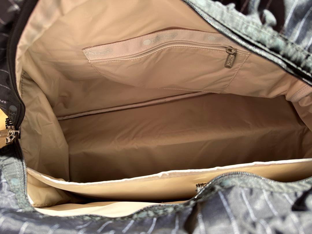 レスポートサック　ウィークエンダー　ボストンバッグ 黒地ストライプ