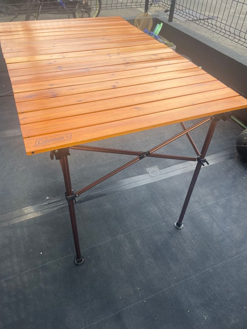 Coleman 折りたたみ木製テーブル 大