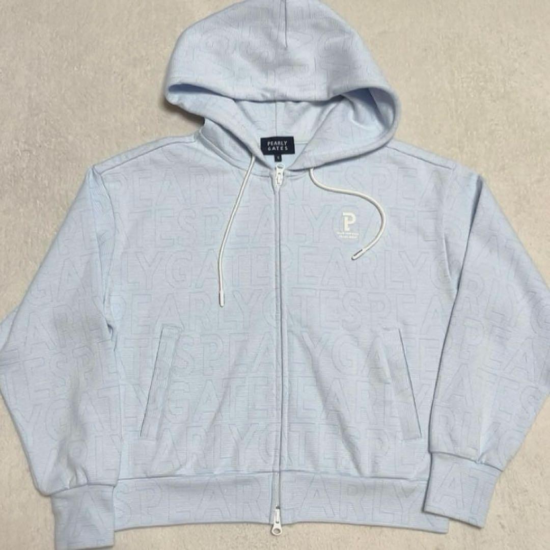 極美品　パーリーゲイツ　2023　セットアップ　ゼブラメッシュ　BIGロゴ柄