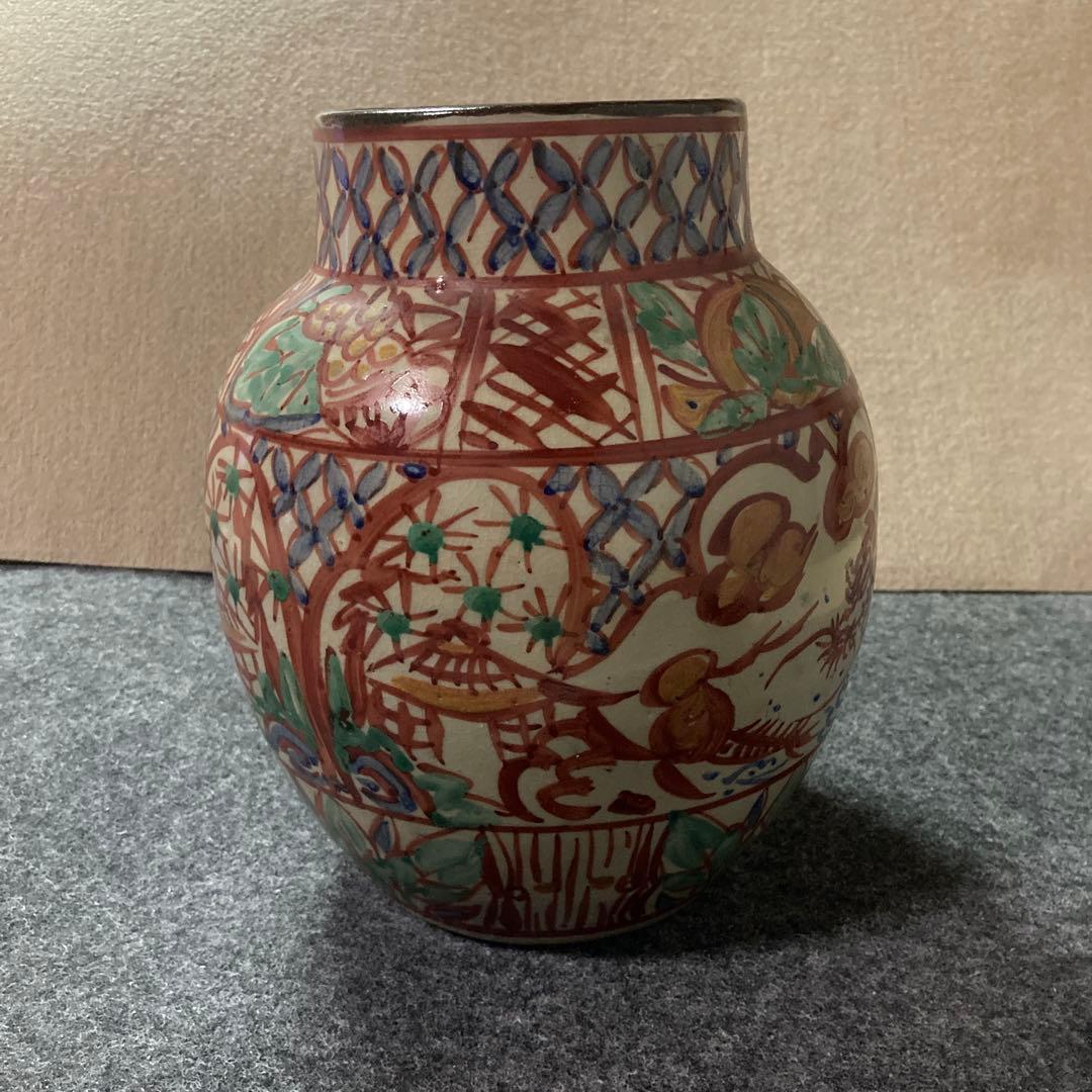 壺屋焼 琉球赤絵龍文壺 価格変更