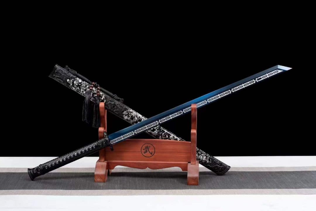 【黒金古刀―嵐の怒り】古兵器 武具　刀装具　日本刀　模造刀 居合刀 長尺