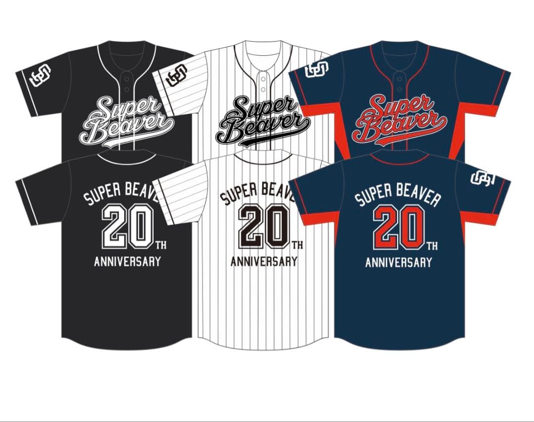 Super Beaver 20周年記念 ベースボールシャツ　XLサイズ