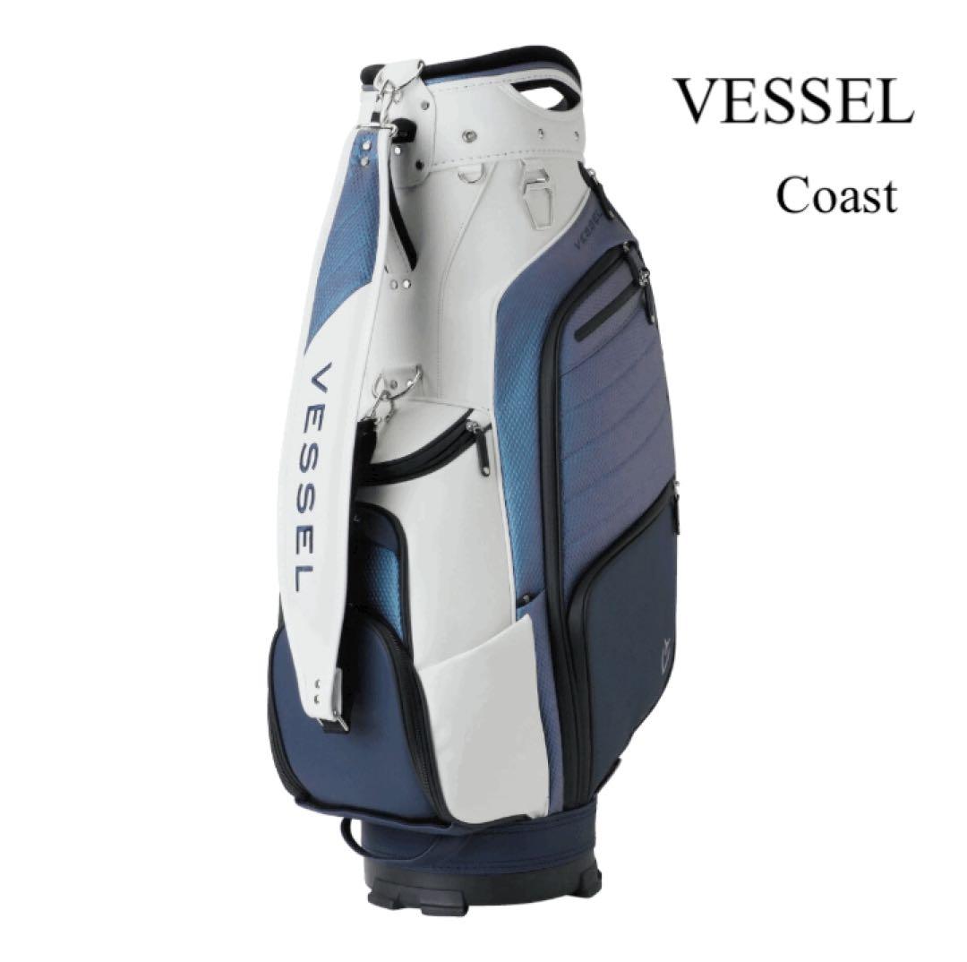 Vessel Coast キャディバッグ ネイビー/ホワイト