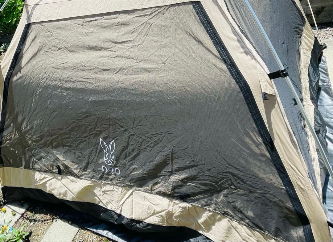 DOD ワンタッチテントM ベージュ ブラック