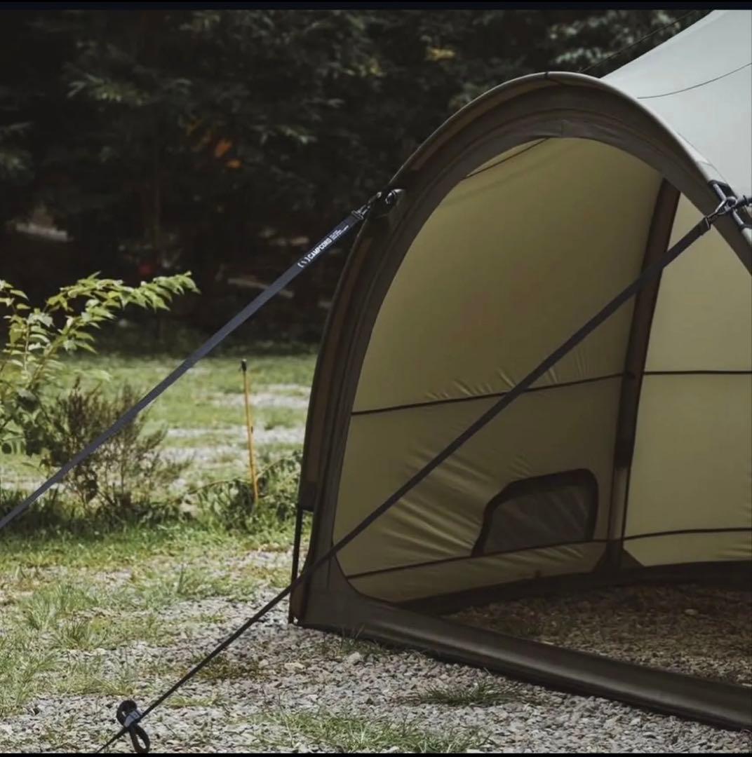 [＼] CAMPCORD 機能ガイロープ　台湾ガレージ　グレー　4本2セット