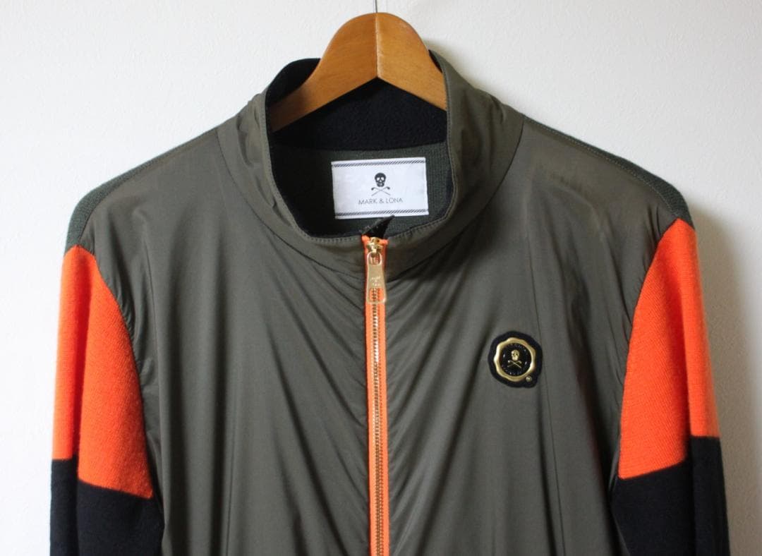 MARK&LONA(マークアンドロナ）ナイロン×ニット 切替 ジャケット L