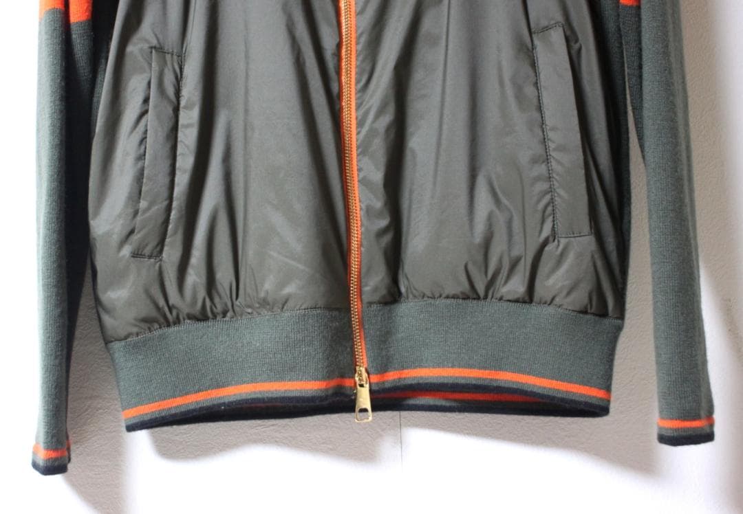 MARK&LONA(マークアンドロナ）ナイロン×ニット 切替 ジャケット L