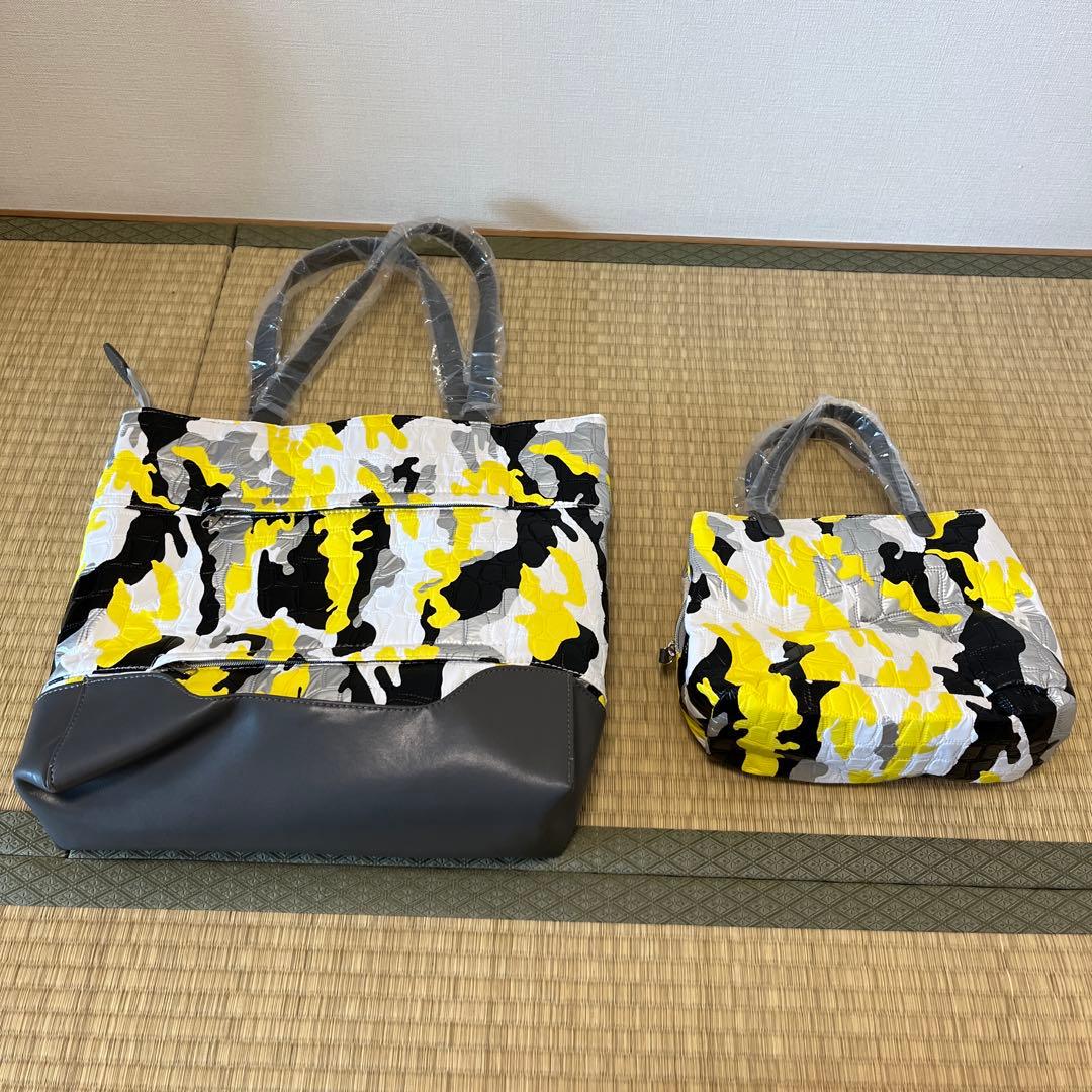 迷彩柄キャディバッグ イエロー ブラック