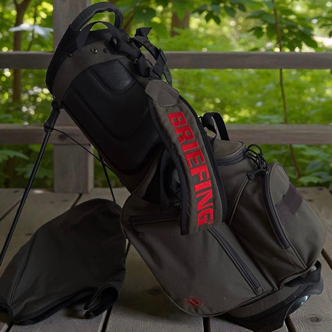 ブリーフィング　キャディバッグ　ショルダー式　スタンド式　軽量　チャコールグレー