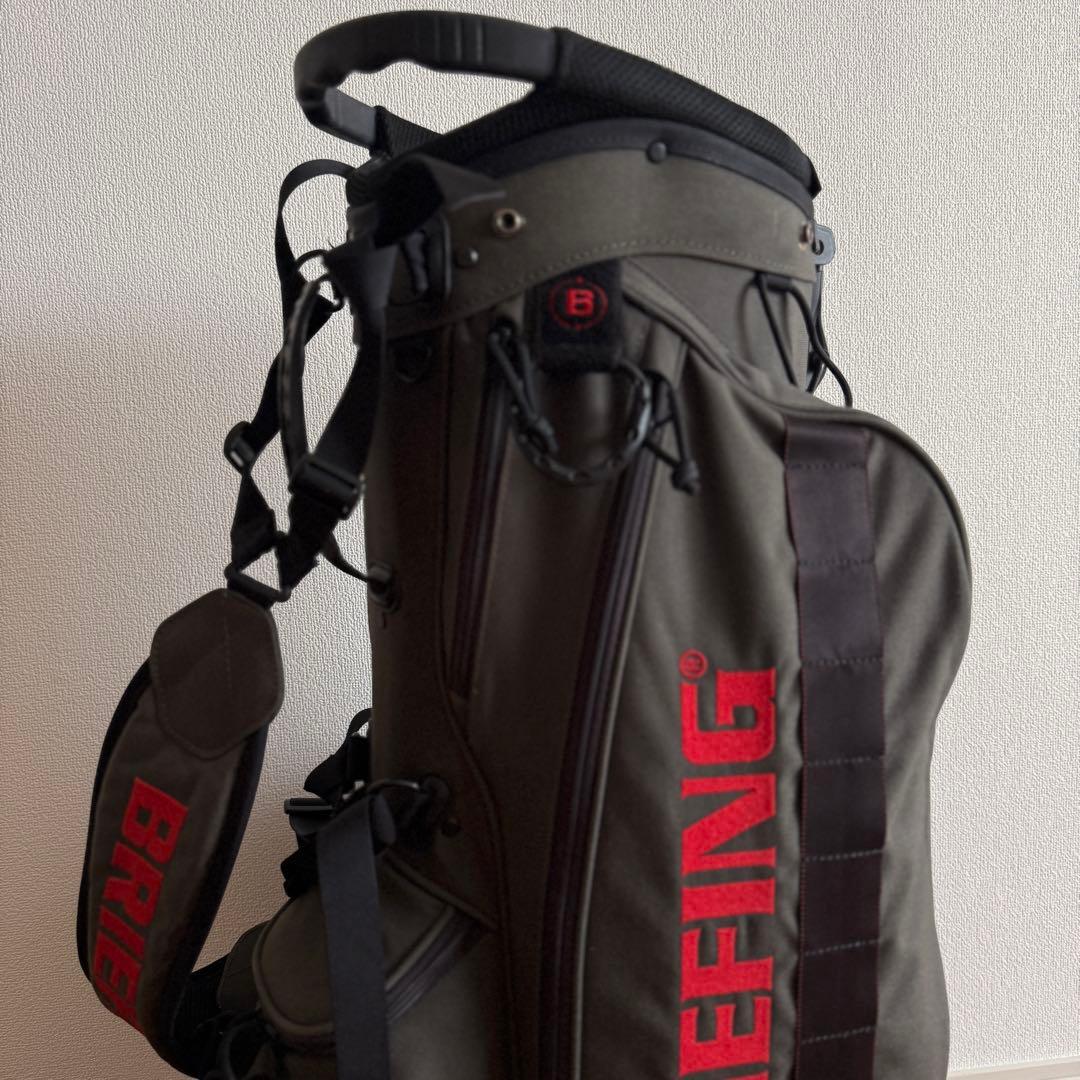 ブリーフィング　キャディバッグ　ショルダー式　スタンド式　軽量　チャコールグレー