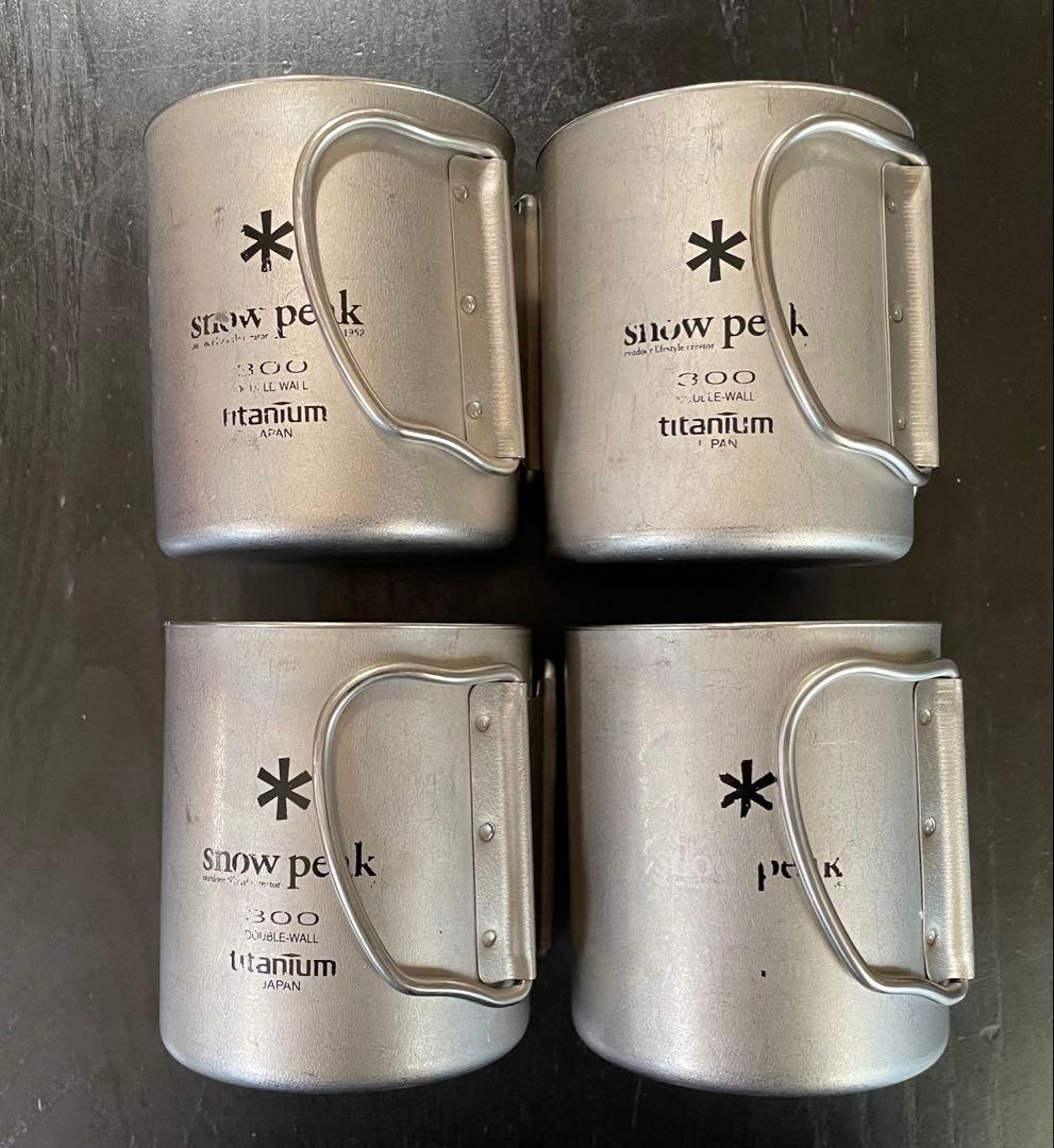  peak スノーピーク　チタンダブルマグ300ml 4個セット