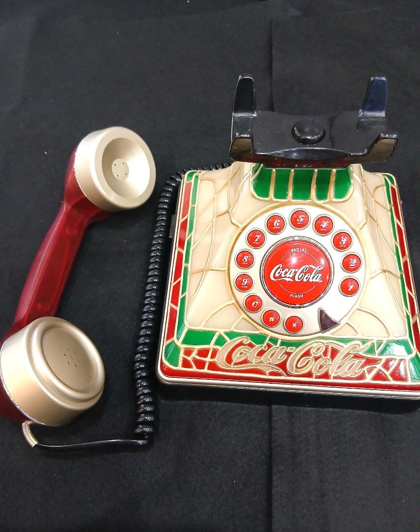 コカコーラ ステンドグラス調 ビンテージ Coca-Cola 電話機