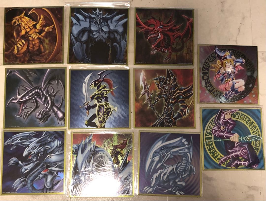 美品一番くじ　遊戯王　vol.2 メタリック色紙　 オシリス　ラー　ブルーアイズ