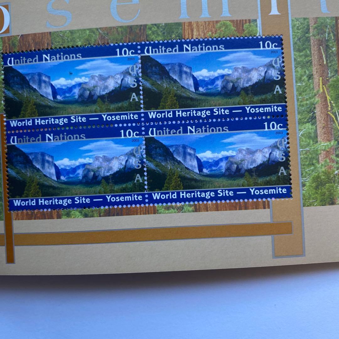 年始特別価格国連ニューヨーク本部発行世界遺産切手帳　６種