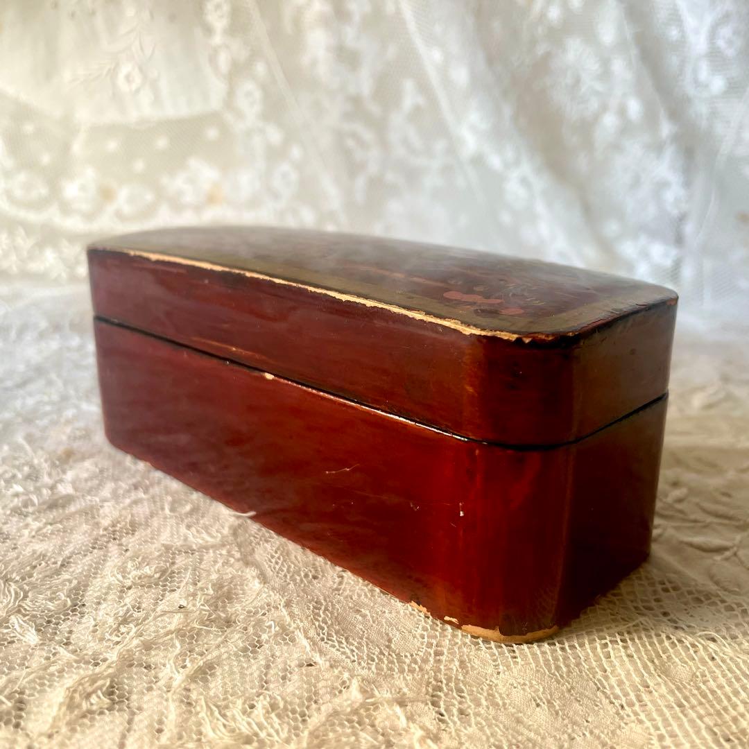 蒔絵風パフュームボックス　香水箱　木製ケース　ジャポニズム　フランスアンティーク