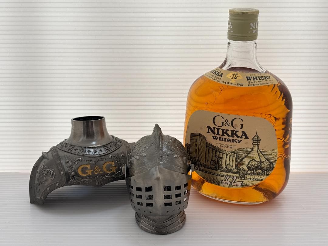 未開封　NIKKA　G&G　WHISKY　仙台工場　騎士　鎧　西洋　ボトル