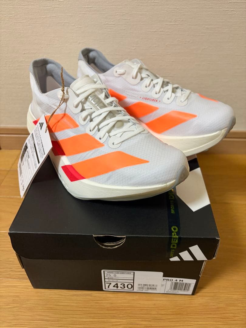 【新色・超美品】アディゼロ アディオス プロ 4 25cm