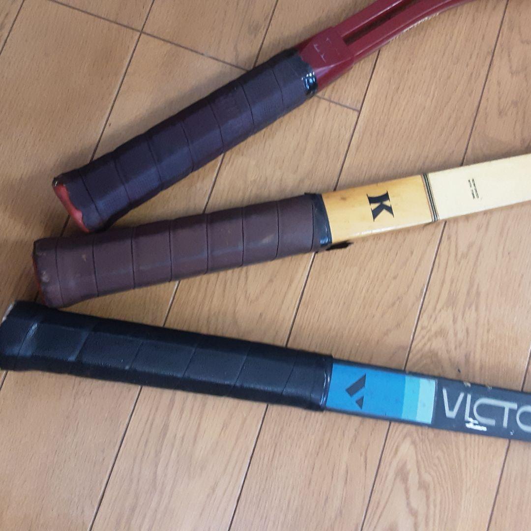 インテリアに テニスラケット 3本セット カワサキ他