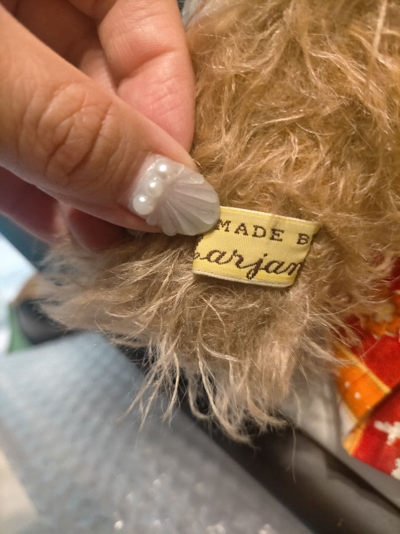 3 8/6 ハンドメイド　テディベア　くま　MARJAN ぬいぐるみ　人形