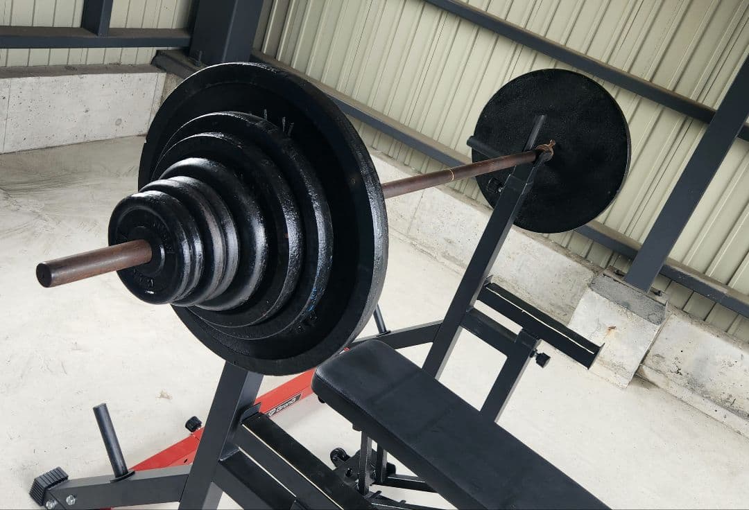 ベンチプレス　プレート100キロセット スタンド、ベンチ、プレート、シャフト