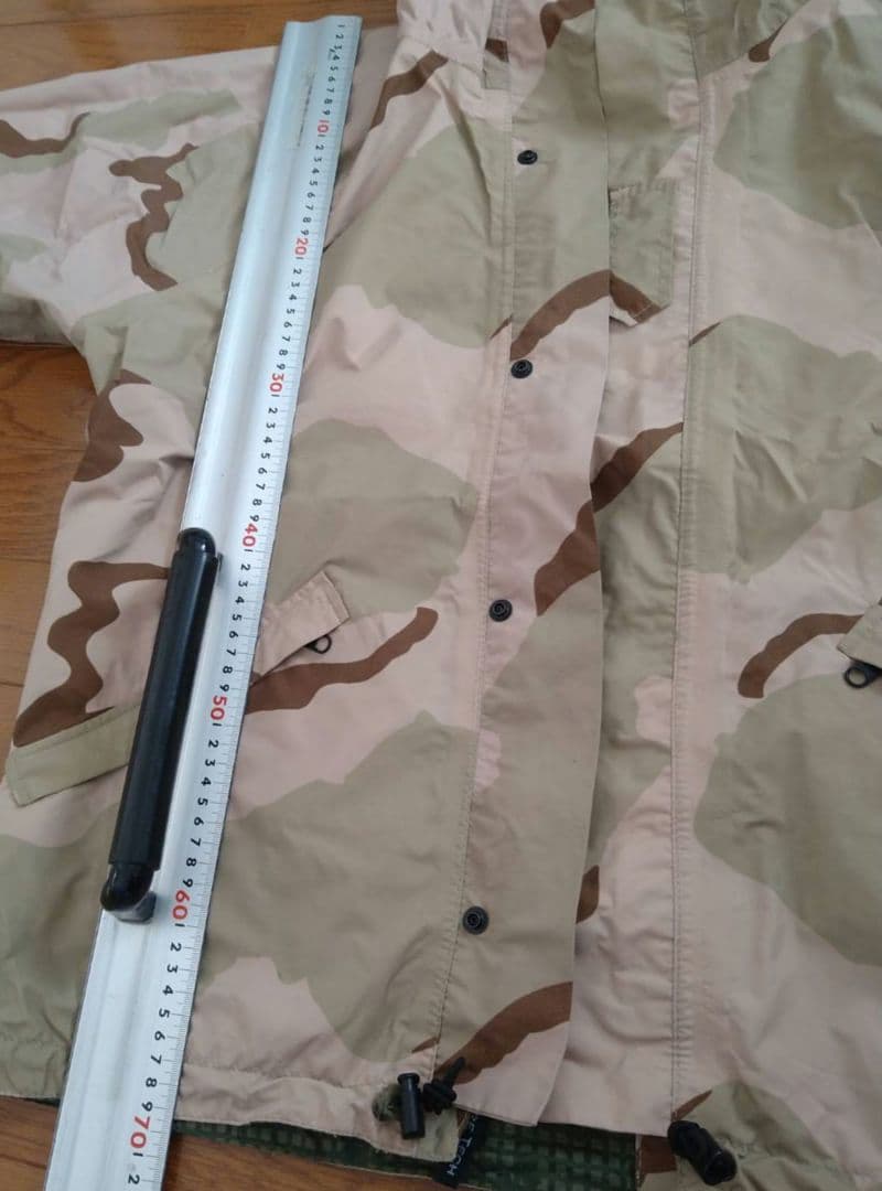 迷彩 フード付きリバーシブル レインスーツ 上下セット