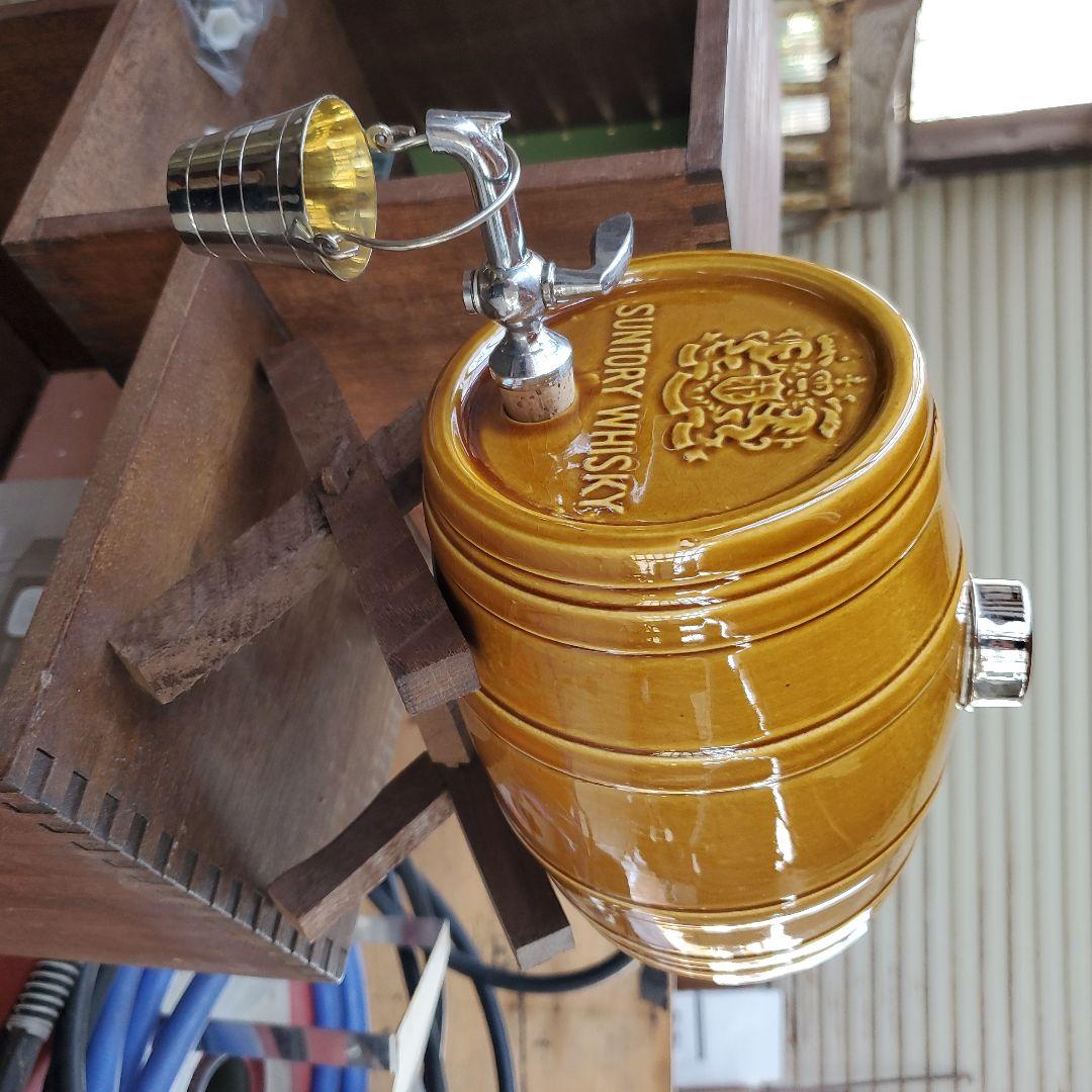 最終値下げ【昭和レトロ】サントリー　壽屋　ウイスキー樽型セット　説明書袋付き