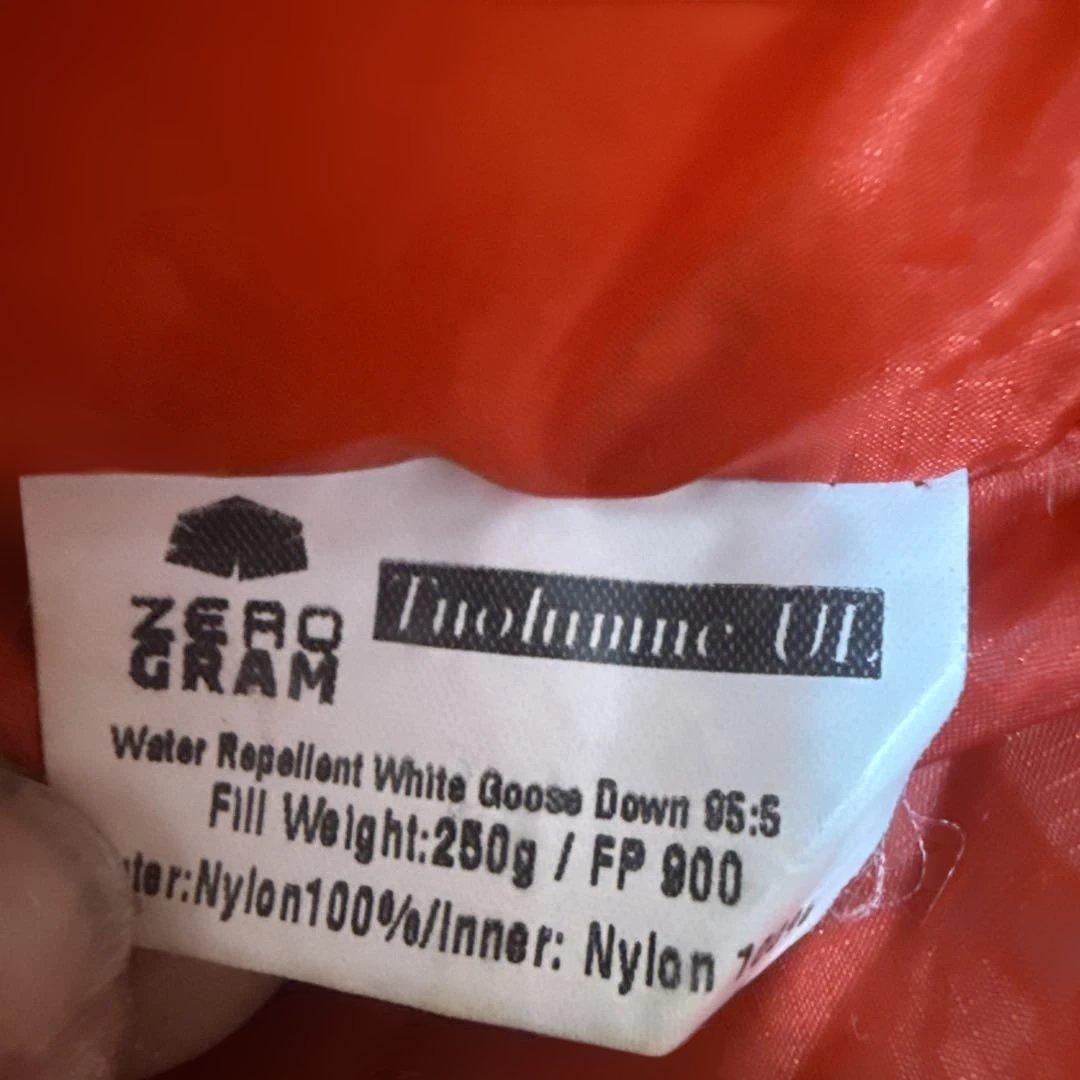 ZEROGRAM 寝袋 3.5℃快適