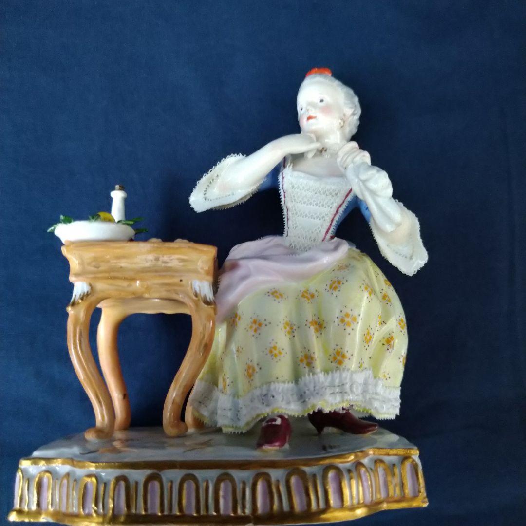 ✤1924年以前マイセン(Meissen)フィギュリン『五感の寓意(味覚)』