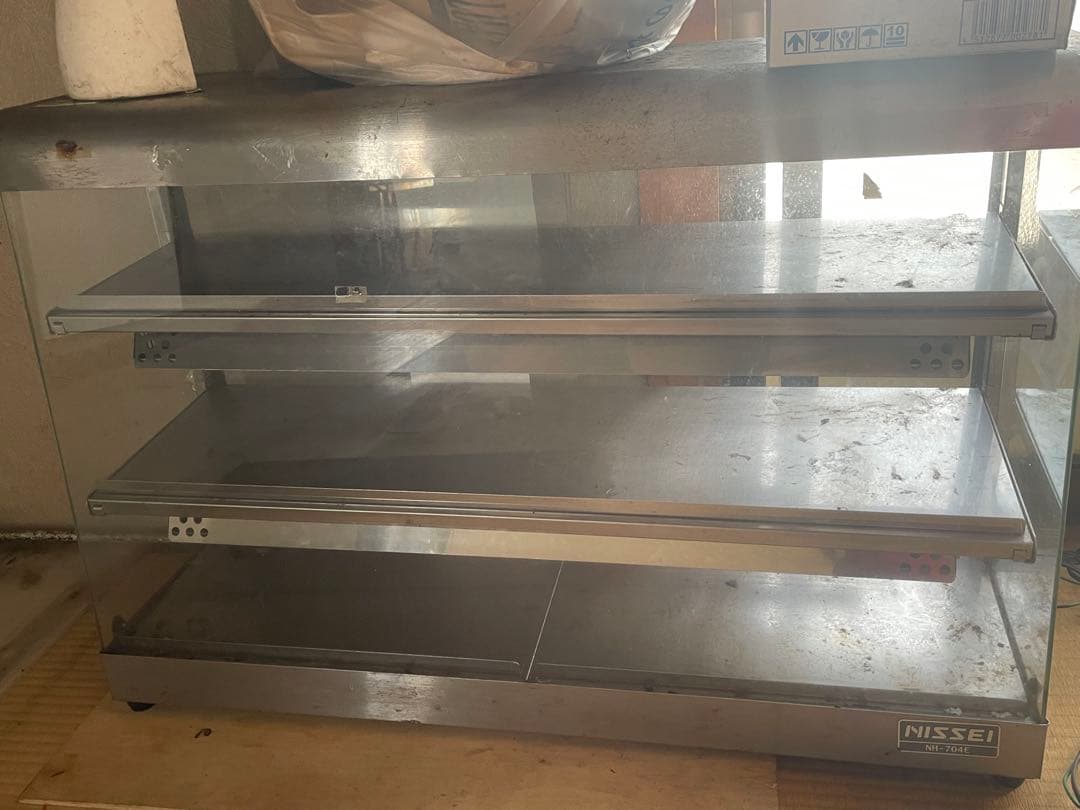 NISSEI ステンレス製 3段ディスプレイケース