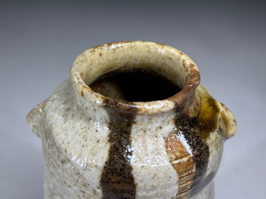 『加藤光右衛門』造 美濃伊賀茶入 山十窯 共箱 仕覆 茶道具